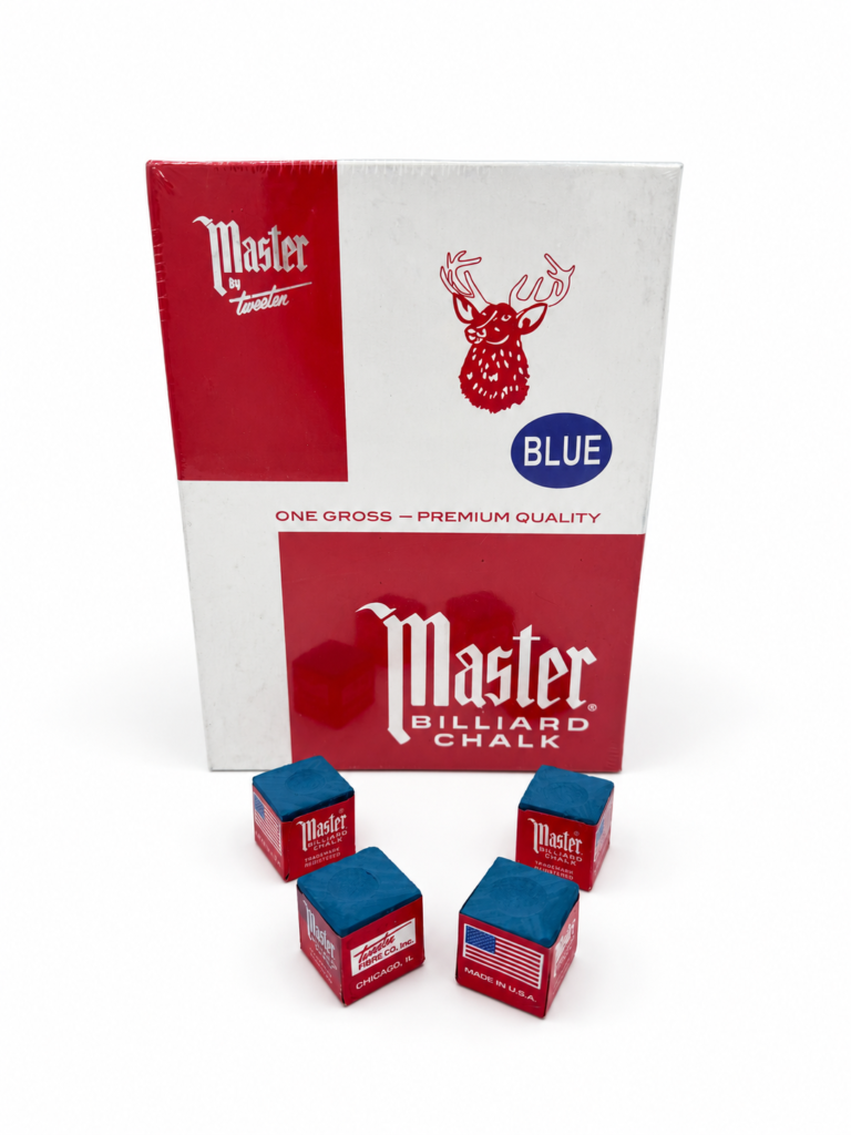 Master by Tweeten Premium Quality Blue Billiard Chalk – Pack of 4